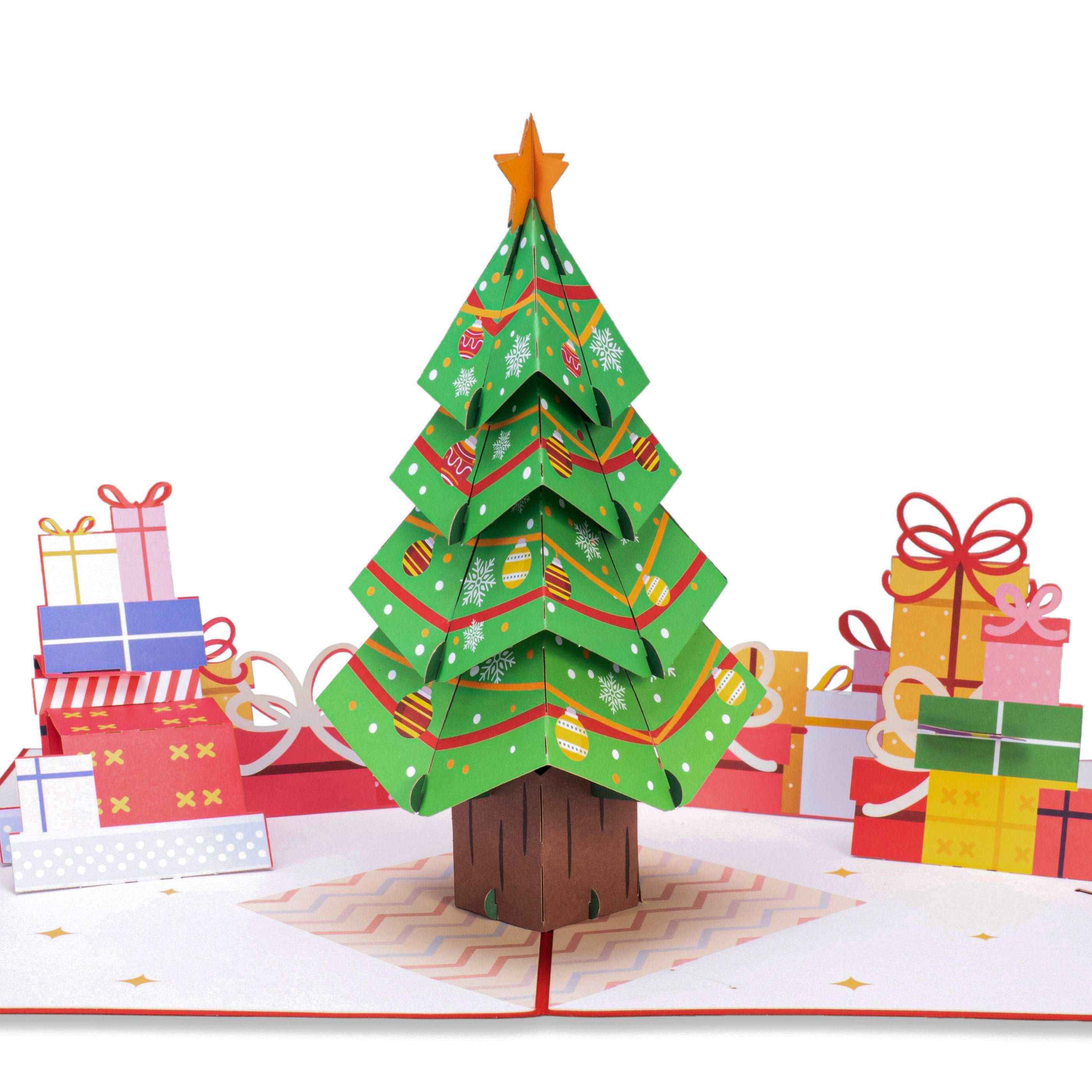 Weihnachtsbaum-Pop-Up-Karte