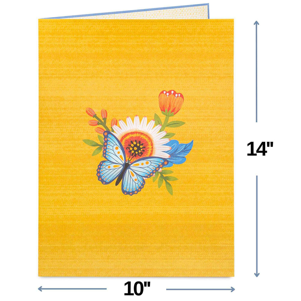 Hugepop Künstlerische Blumen Pop-Up-Karte mit abnehmbarem Blumenstrauß