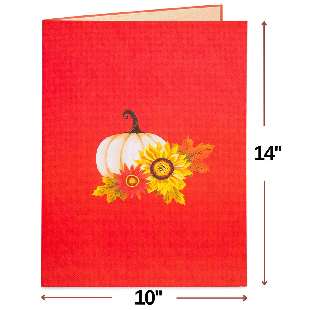 HugePop Ernte-Blumenstrauß Pop-Up-Karte, mit abnehmbarem Blumenstrauß, 25,4 x 35,6 cm