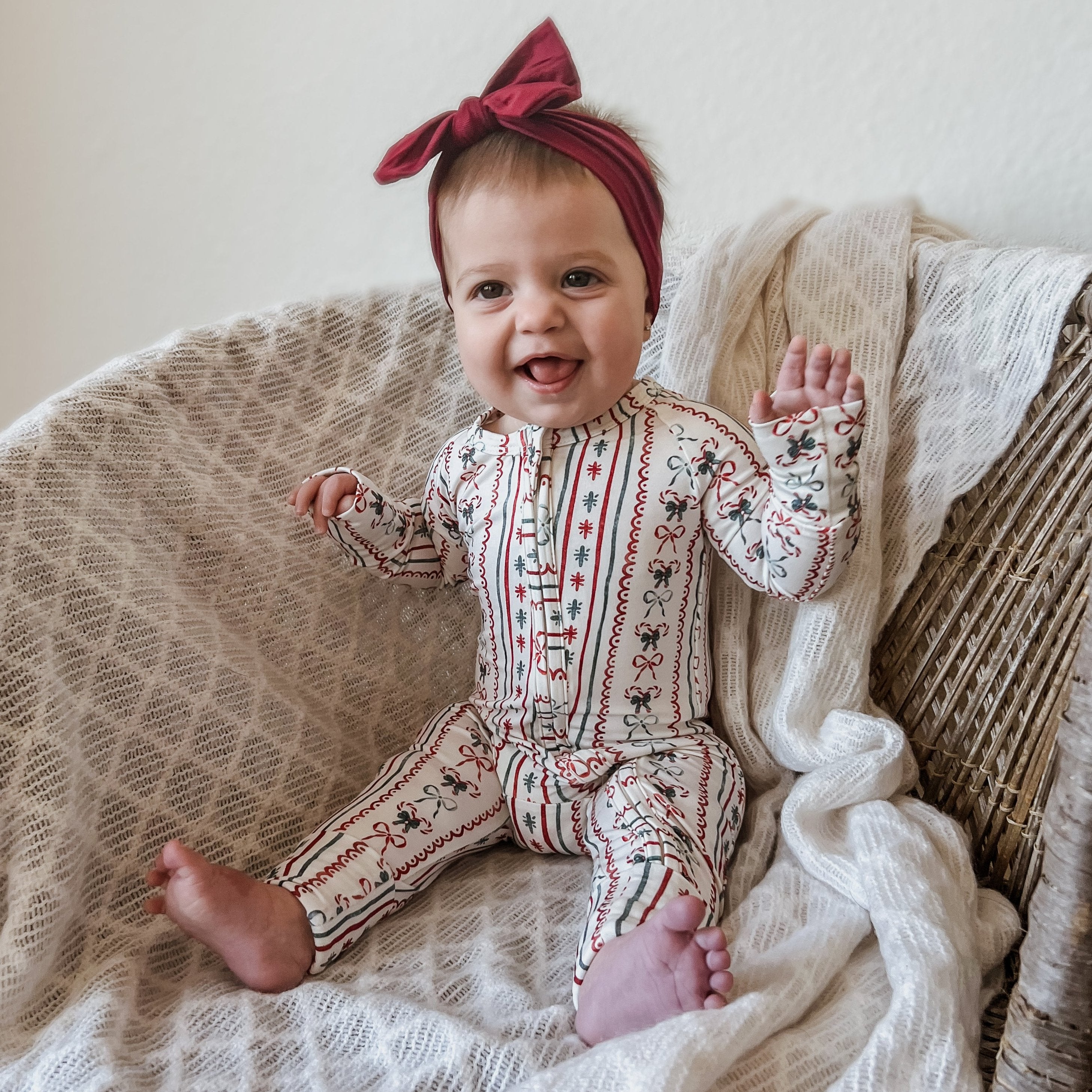 Candy Cane Lane Bamboo Christmas Pajamas - Zippy