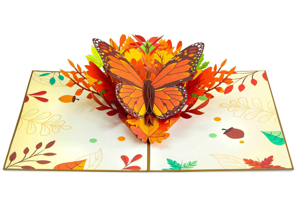 Herbst-Schmetterlings-Pop-Up-Karte