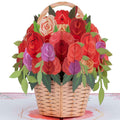 Pop-Up-Karte „Rosenkorb“ – 12,7 x 17,8 cm