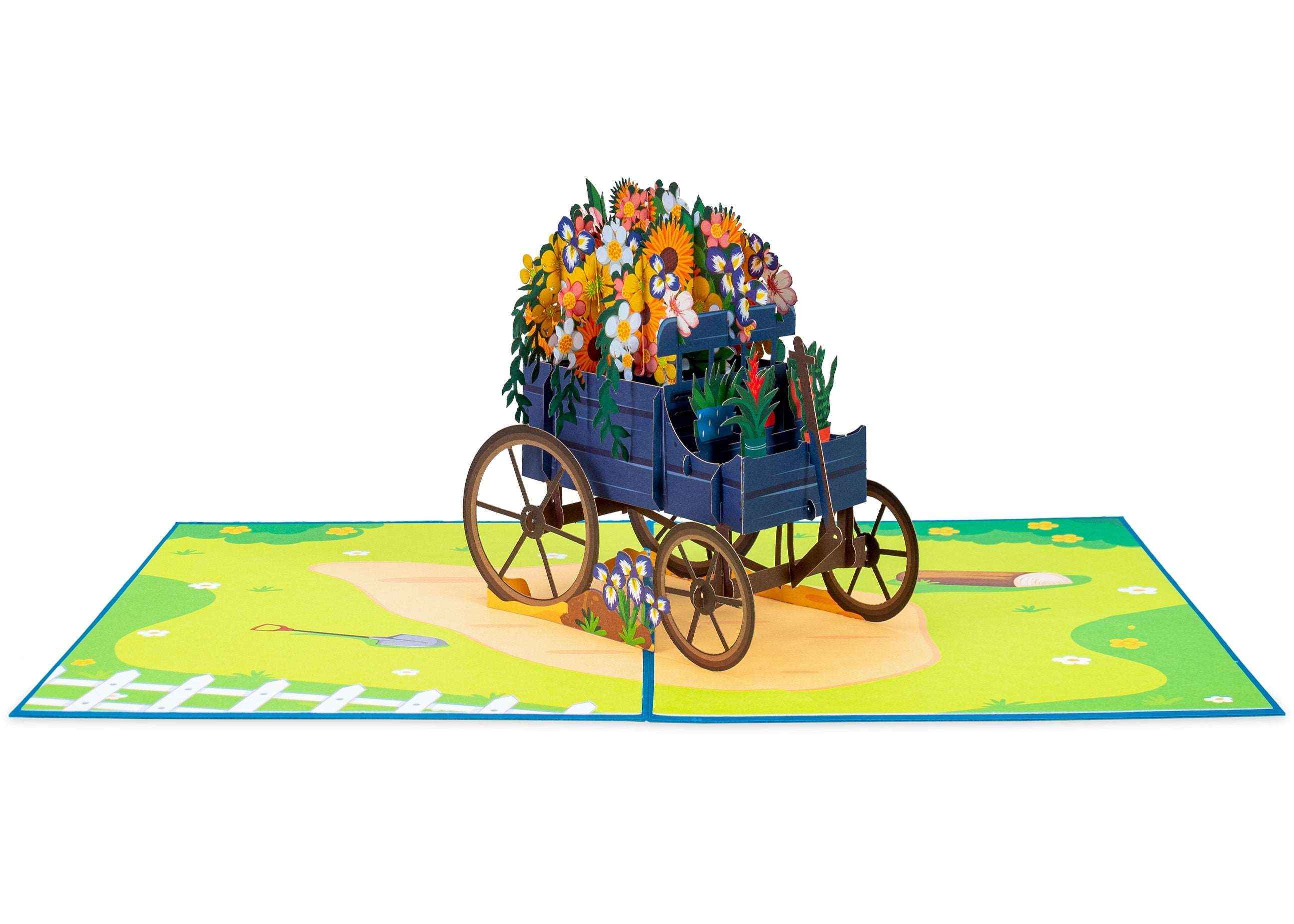 Blumenwagen Pop-Up-Karte