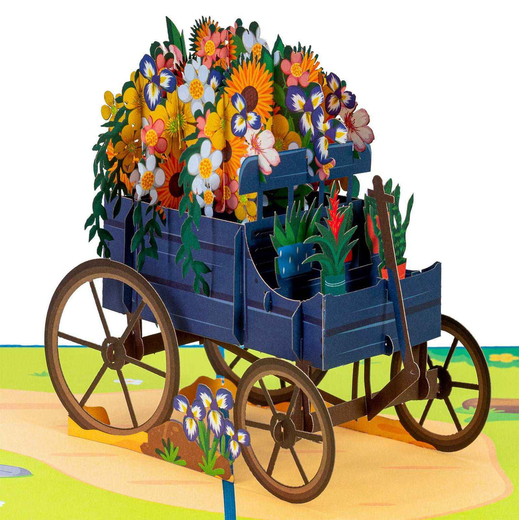 Blumenwagen Pop-Up-Karte