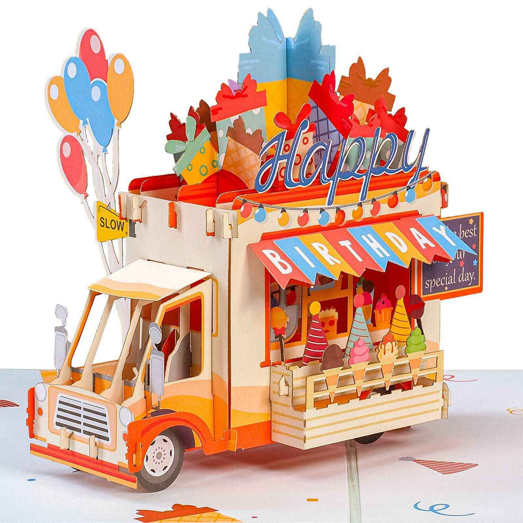 Glückwunschkarte „Eiswagen“ zum Geburtstag