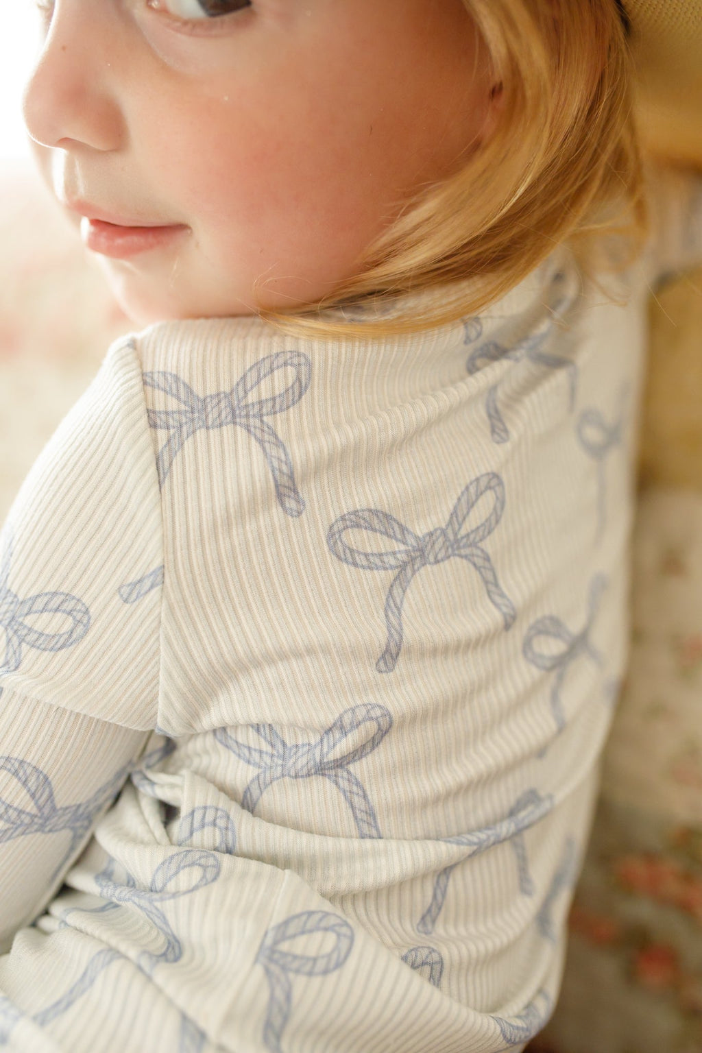 Blue Belle 2-teiliger gerippter Bambus-Pyjama
