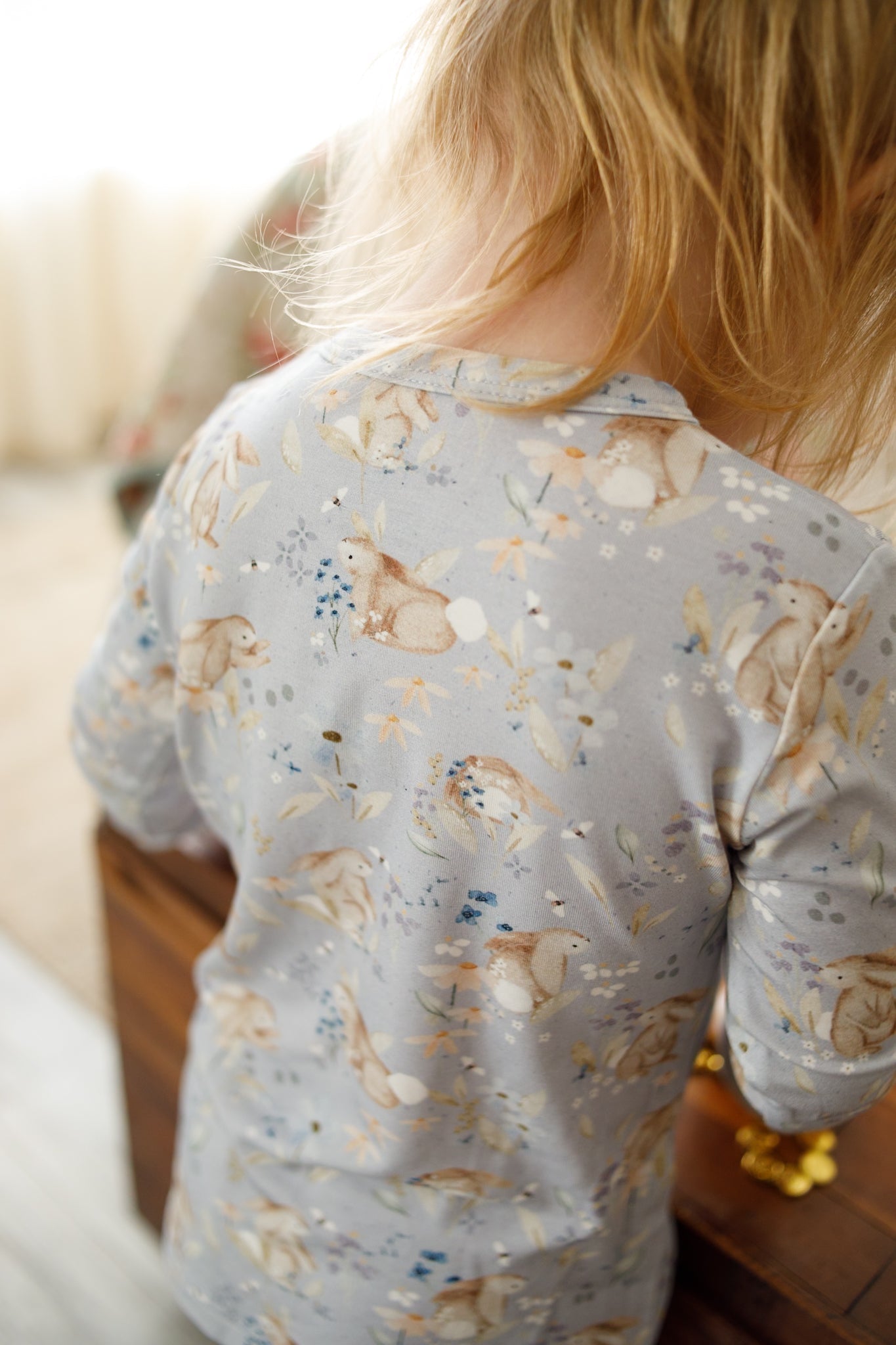 Hase Blumen 2-teiliger Bambus Pyjama