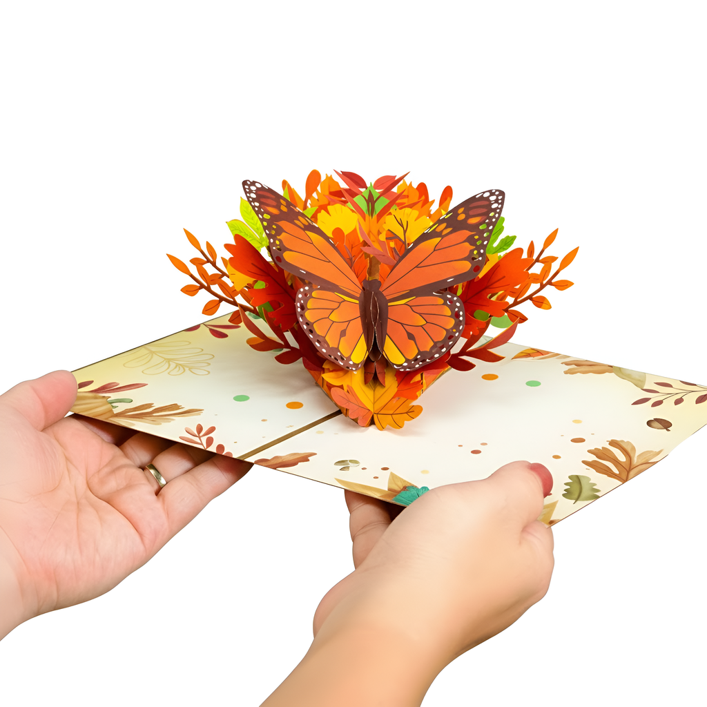 Herbst-Schmetterlings-Pop-Up-Karte