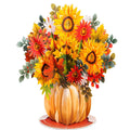 HugePop Ernte-Blumenstrauß Pop-Up-Karte, mit abnehmbarem Blumenstrauß, 25,4 x 35,6 cm