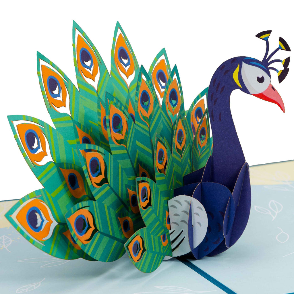 Pfau-Pop-Up-Karte