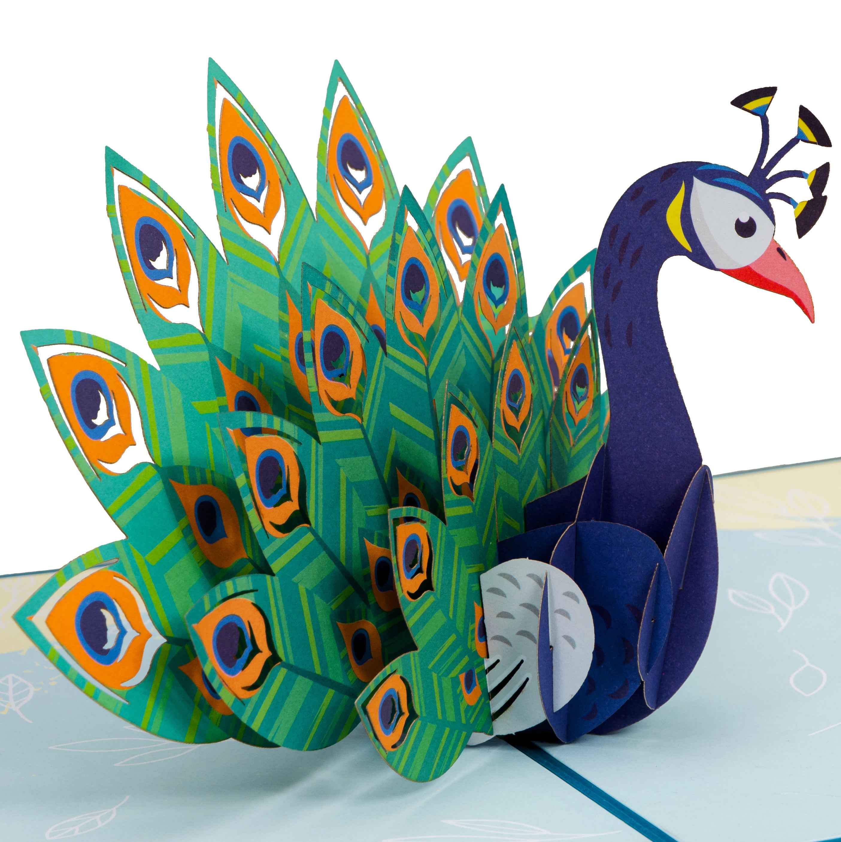 Pfau-Pop-Up-Karte