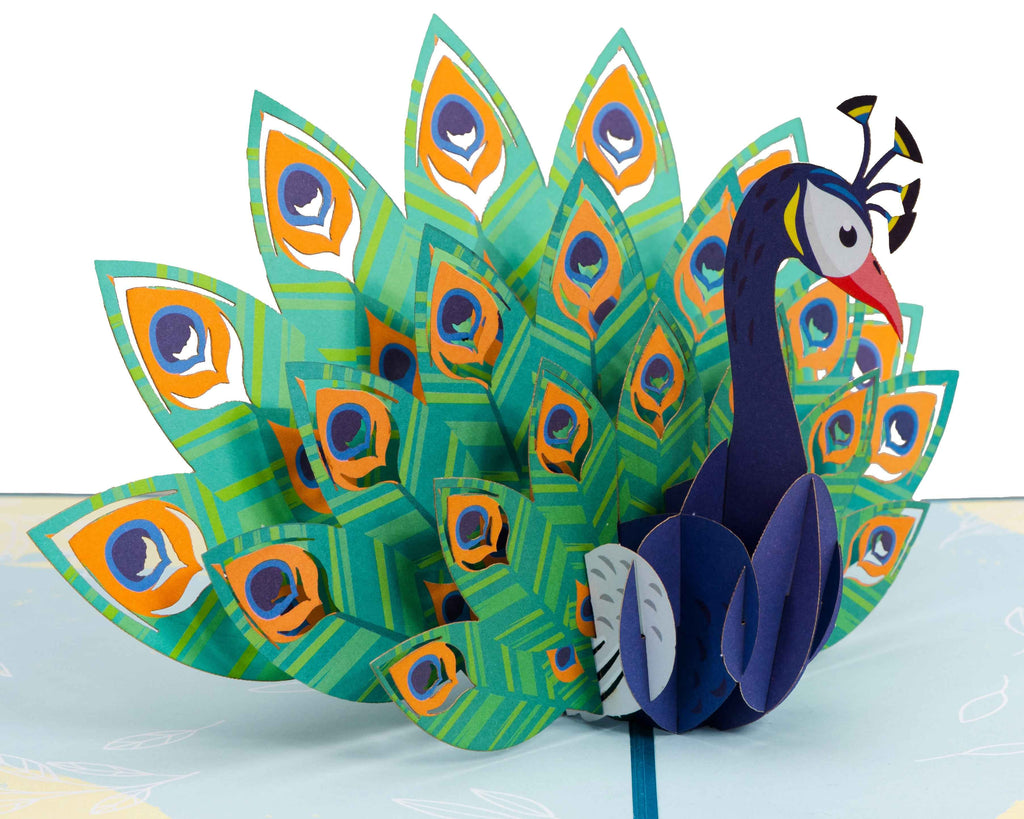 Pfau-Pop-Up-Karte
