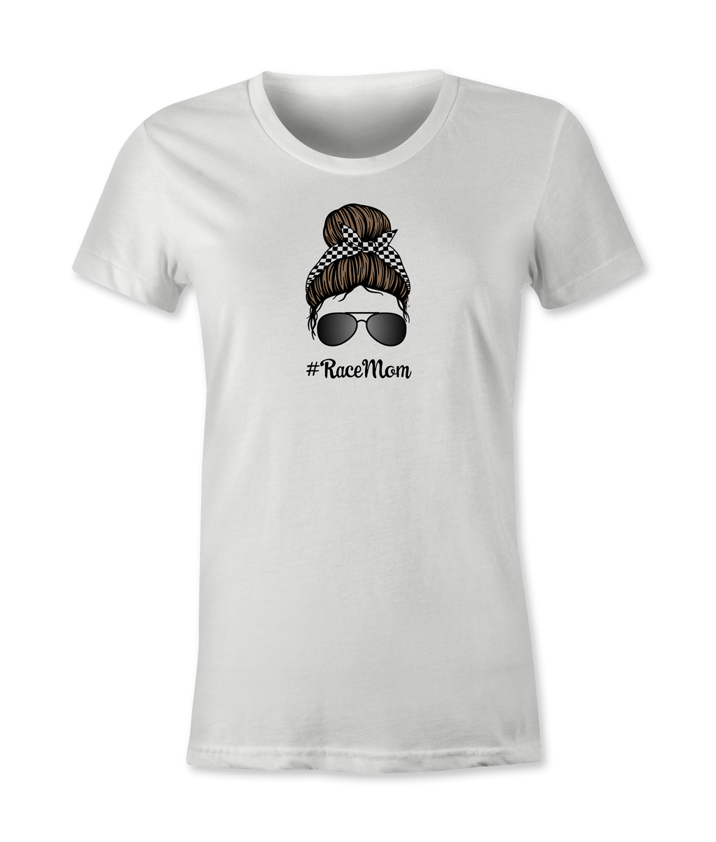 RaceMom Graphic T-Shirt | Funny Racing Mom Tee