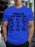 Herren-T-Shirts mit Angel-Meme, lustigen Sprüchen, Wortspielen, Papa-Witzen, Angler-Geschenk, T-Shirts, Kurzarm-Herrenbekleidung