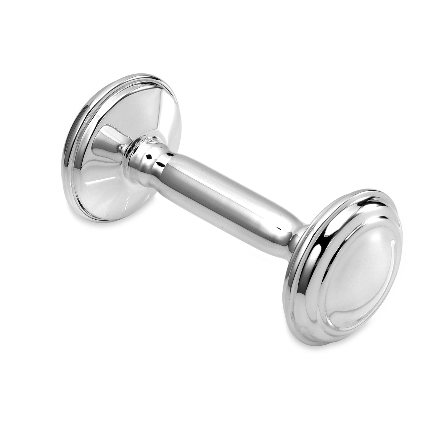 Personalized Sterling Silver Keepsake Baby Rattle – Engraved Name | Made in Italy