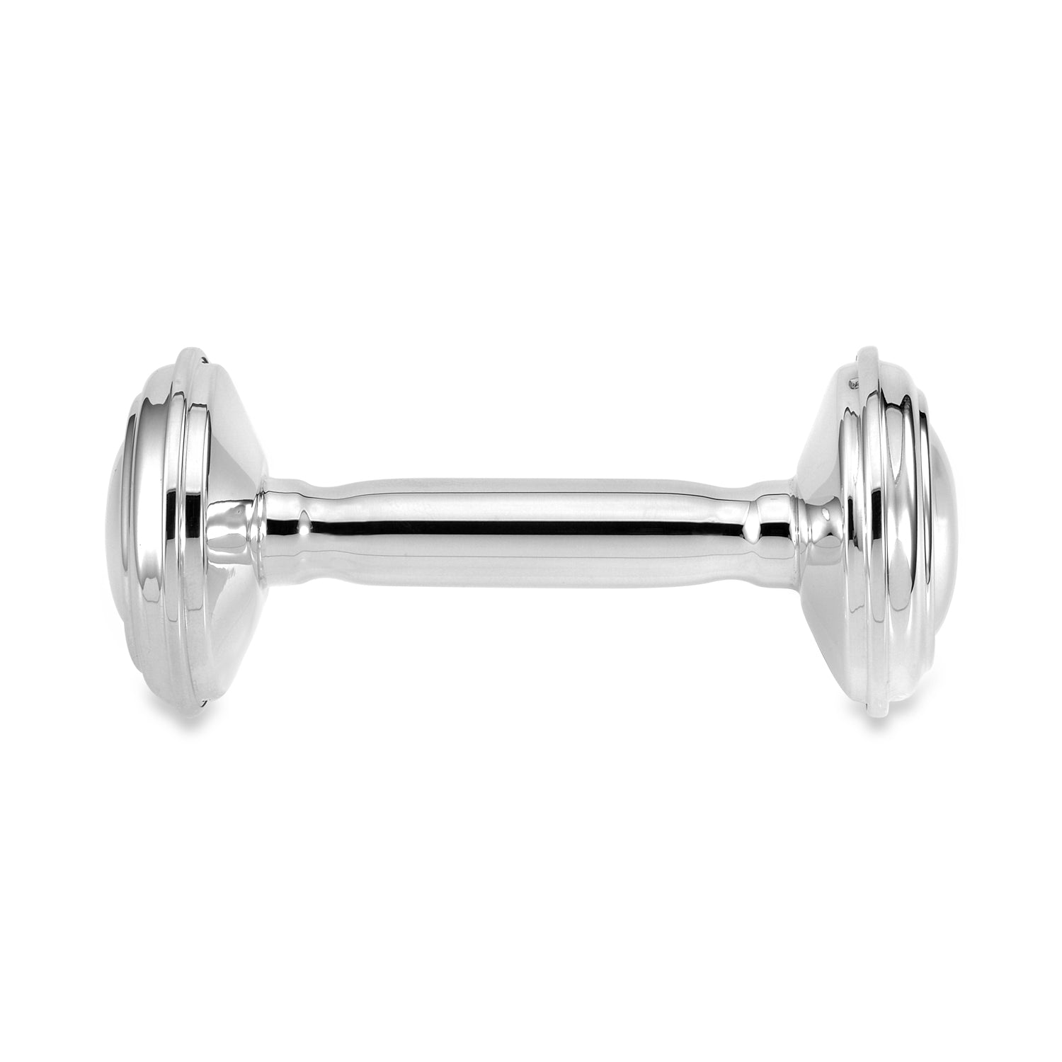 Personalized Sterling Silver Keepsake Baby Rattle – Engraved Name | Made in Italy