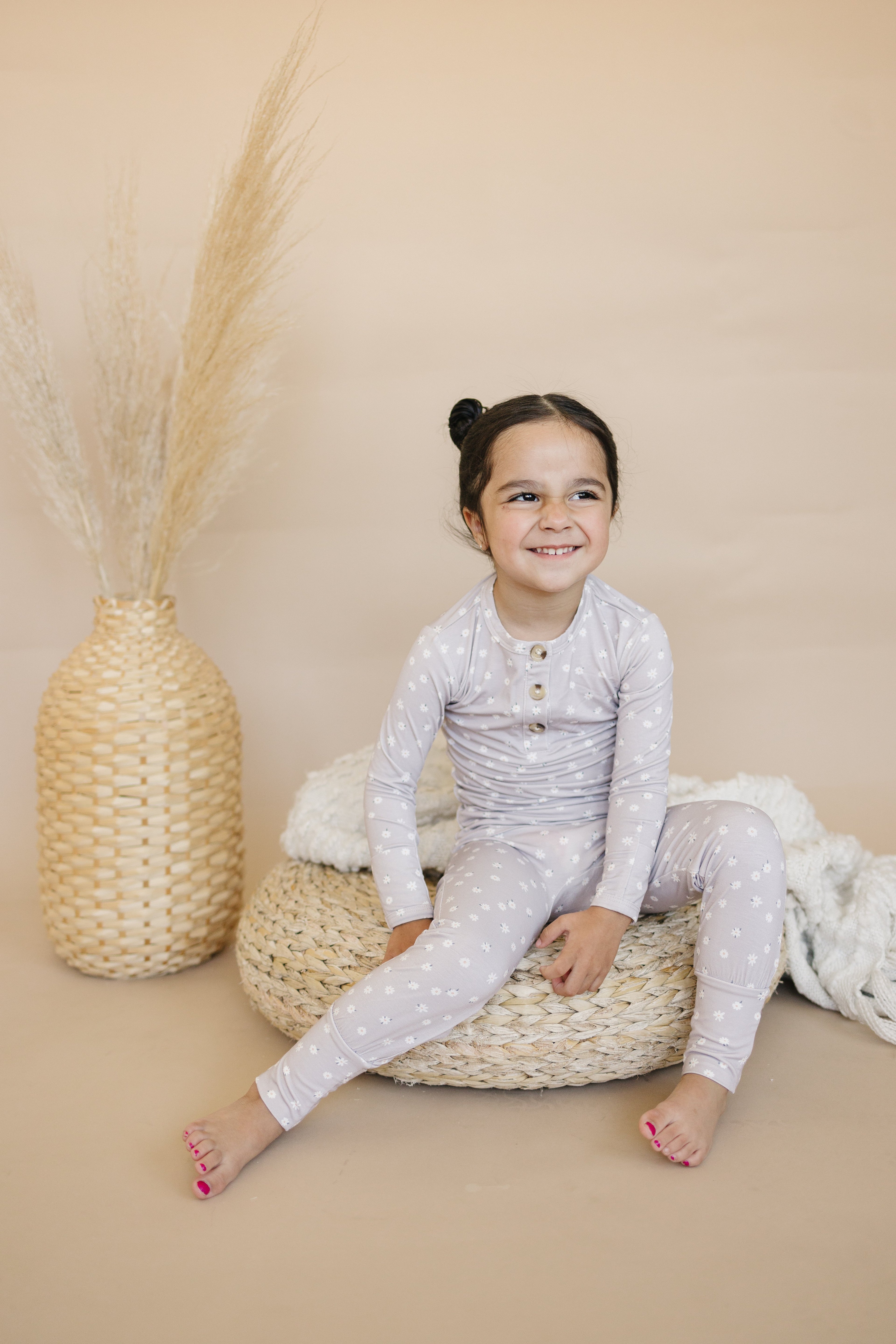 Oopsie Daisy 2pc Henley Bamboo Pajamas - Sizes Newborn & Up!