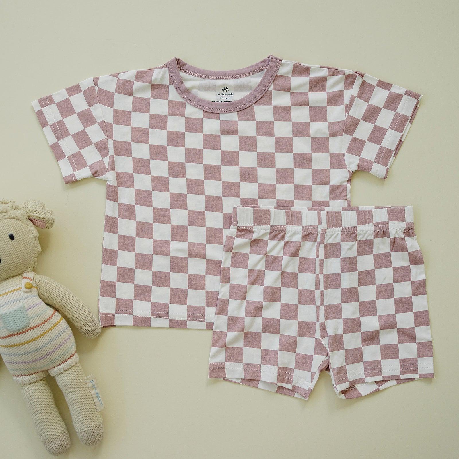 Tropical Haze Check 2-teiliges Bambus-Loungewear-Set