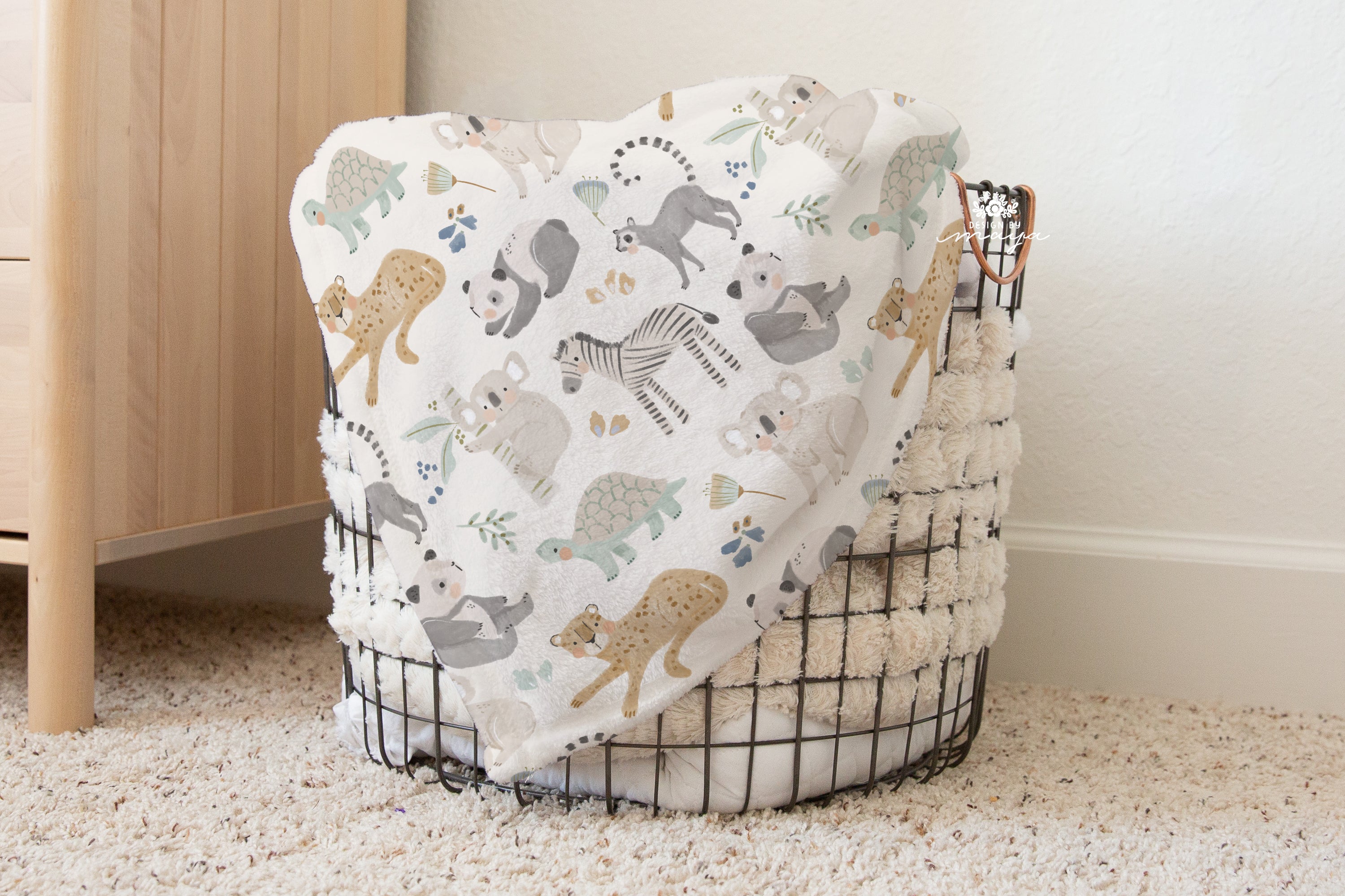 Baby-Meerestiere - Vintage Babydecke