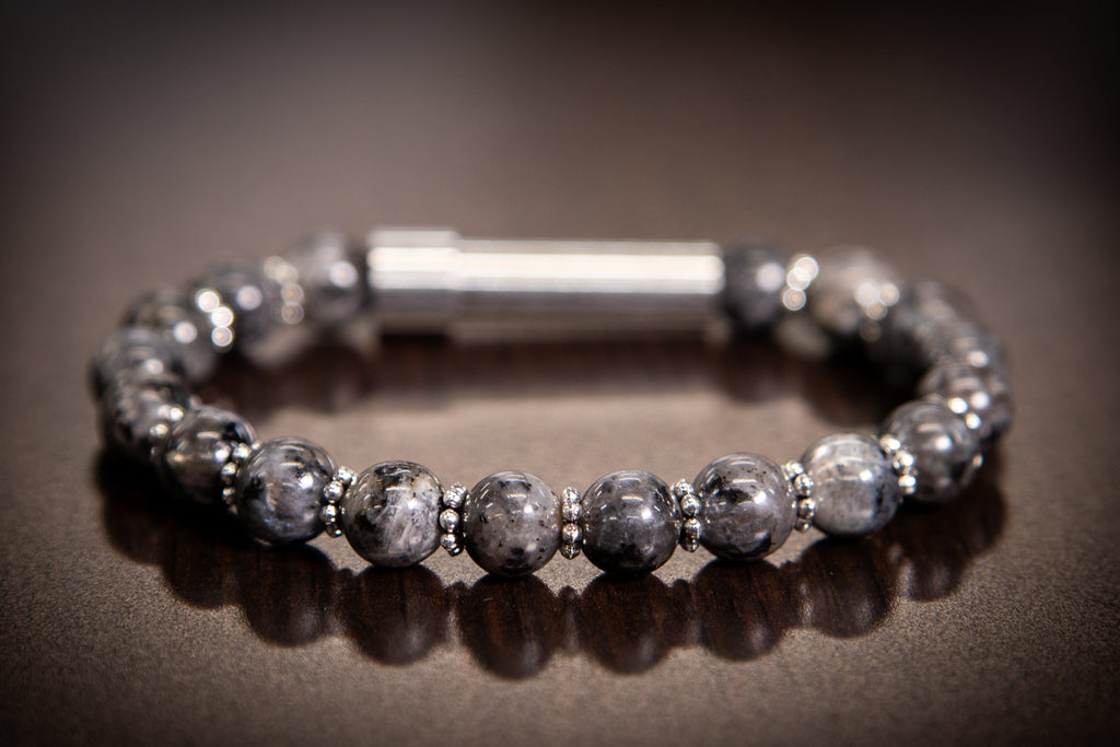 Labradorite Healing Urn Bracelet for Ash or Fur