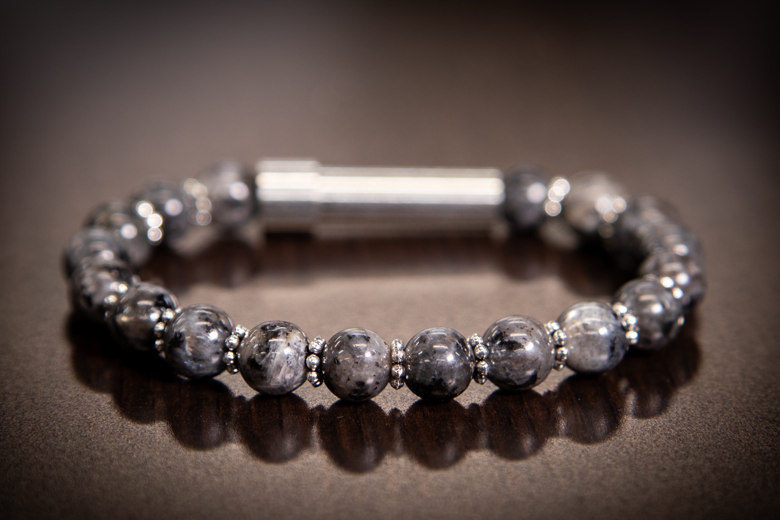 Labradorite Healing Urn Bracelet for Ash or Fur