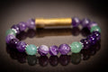 Amethyst- und Aventurin-Heilarmband für Haare, Fell oder Asche