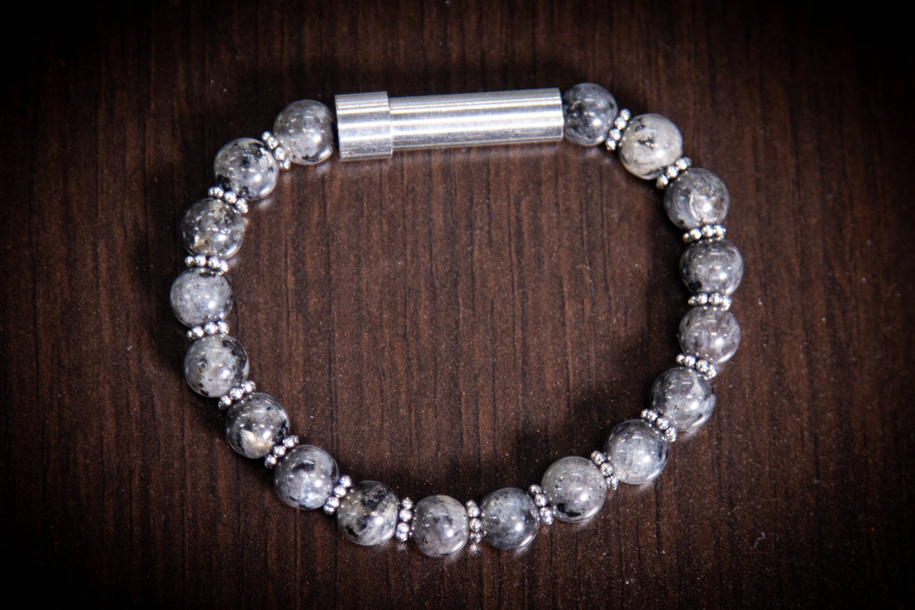 Labradorite Healing Urn Bracelet for Ash or Fur