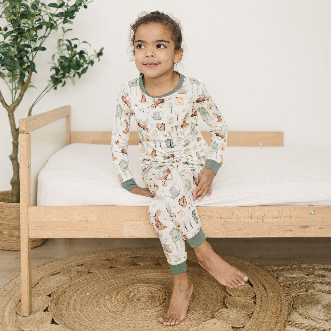 Cottontail Garden 2-teiliger Bambus-Pyjama