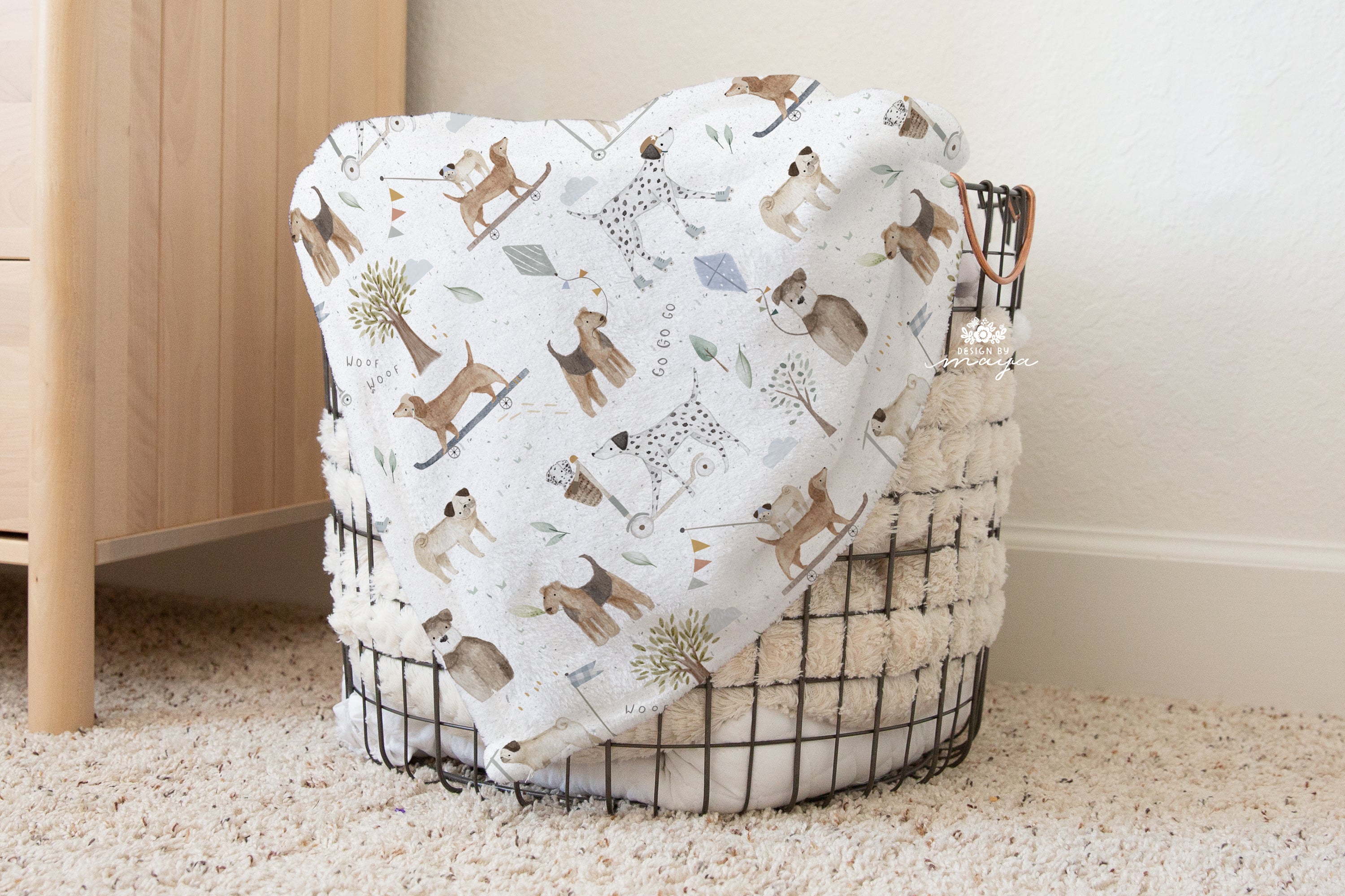 Tierbabys Enten und Küken – Vintage Babydecke