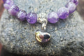 Dogtooth Amethyst Urn Beaded Charm Bracelet