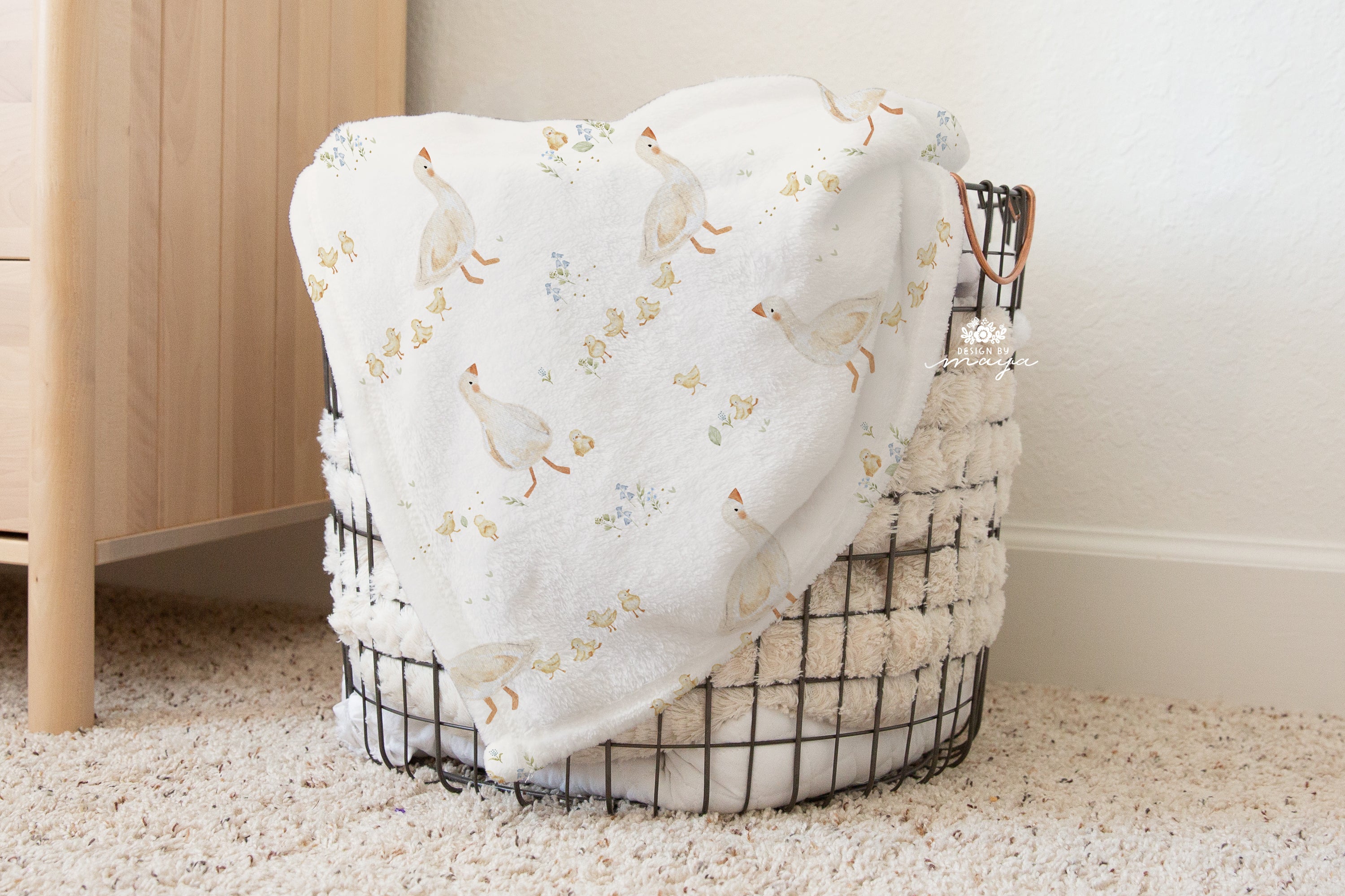 Babytiere auf Safari – Vintage-Babydecke
