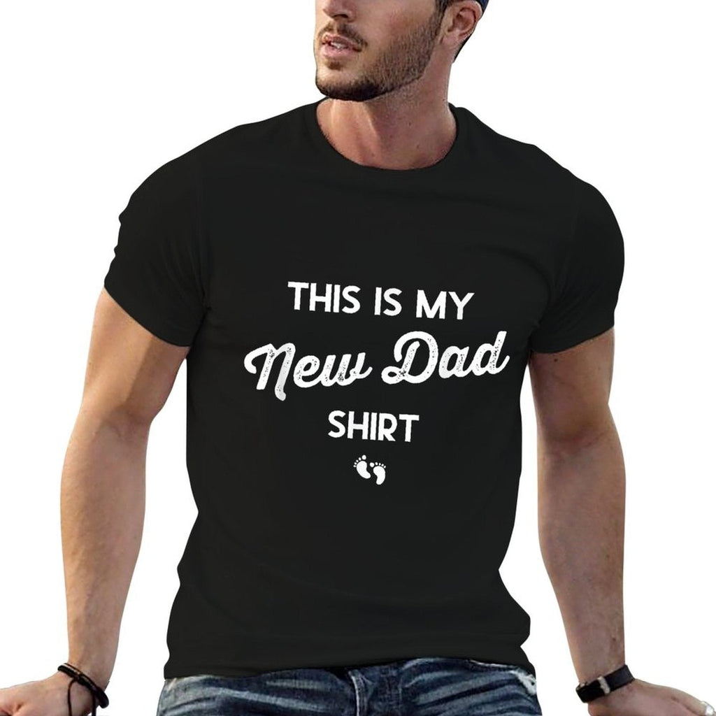 Geschenke für werdende Väter – „This Is My New Dad“ – farbechtes T-Shirt