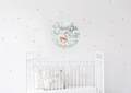 *DU GESTALTEST* - Namensschild aus Holz – Wandsticker aus Stoff für das Kinderzimmer – Personalisiert von dir