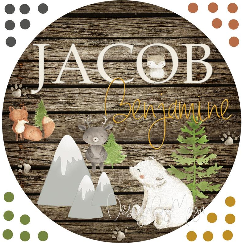 *DU GESTALTEST* - Namensschild aus Holz – Wandsticker aus Stoff für das Kinderzimmer – Personalisiert von dir