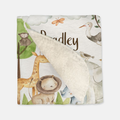 *DU GESTALTEST* - Safari-Tiere und Freunde - Vintage Babydecke - Von dir personalisiert