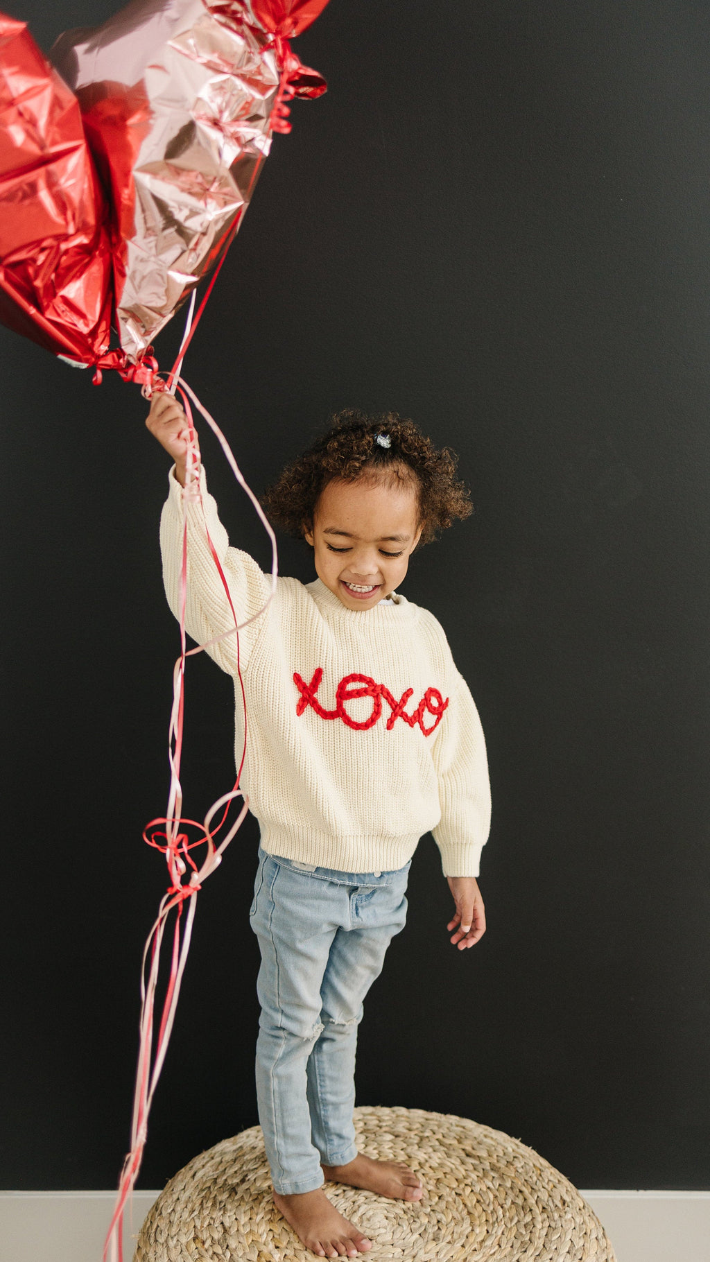 XOXO handbestickter Pullover