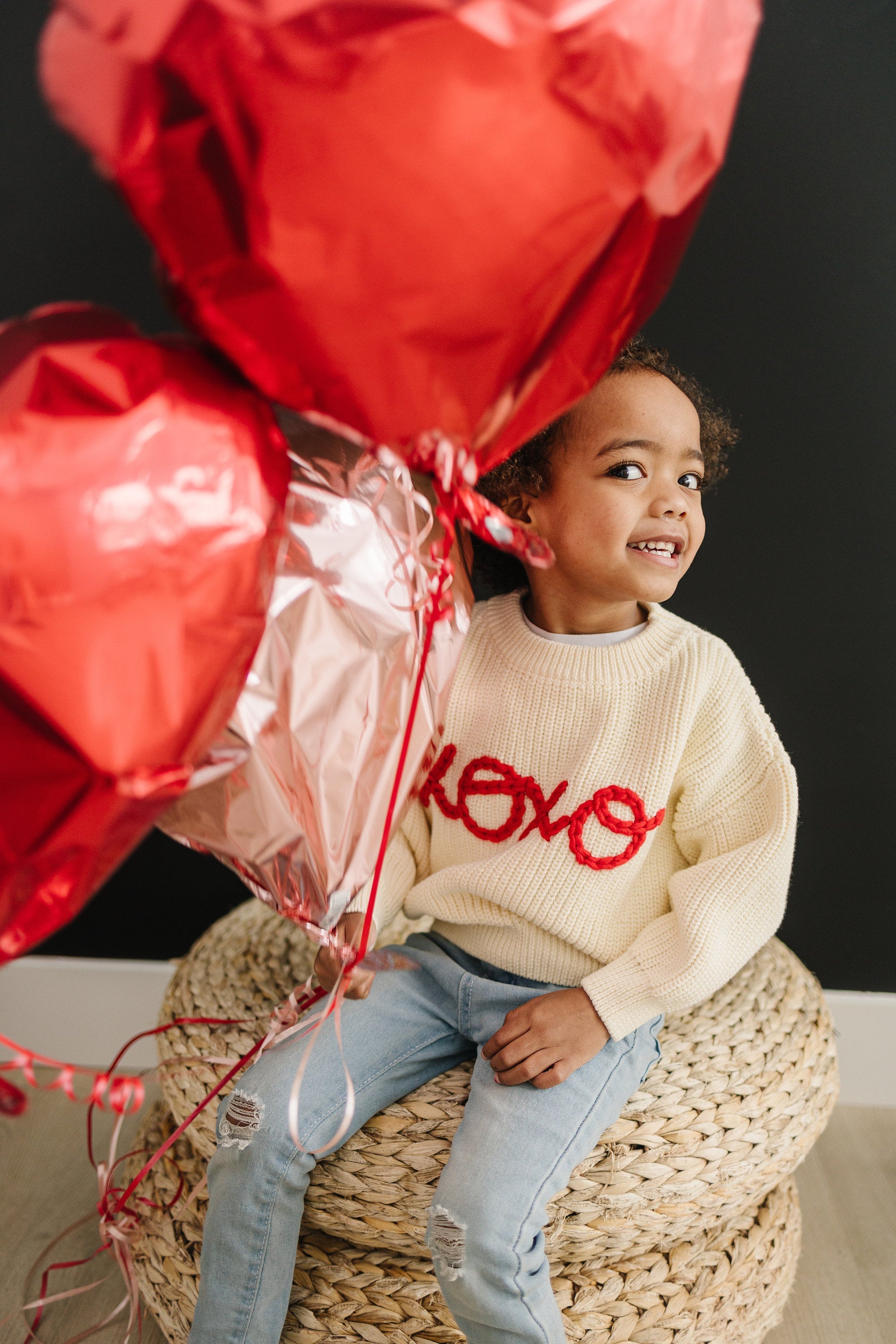 XOXO handbestickter Pullover