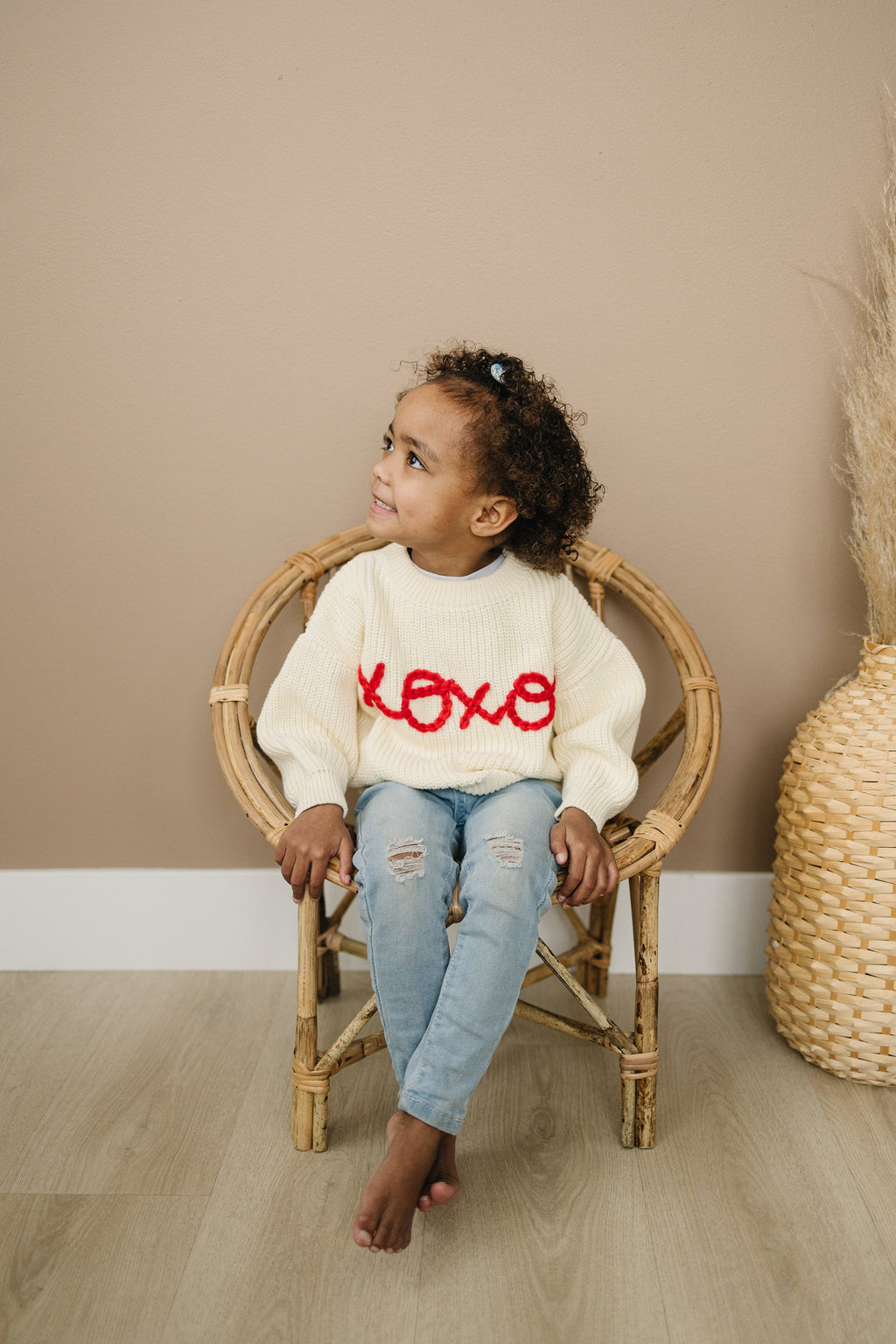 XOXO handbestickter Pullover