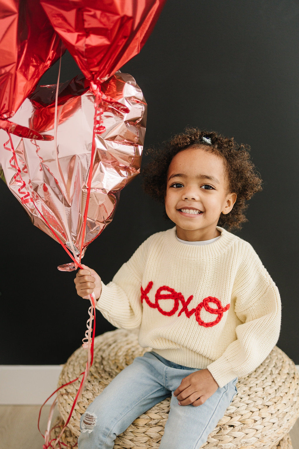 XOXO handbestickter Pullover