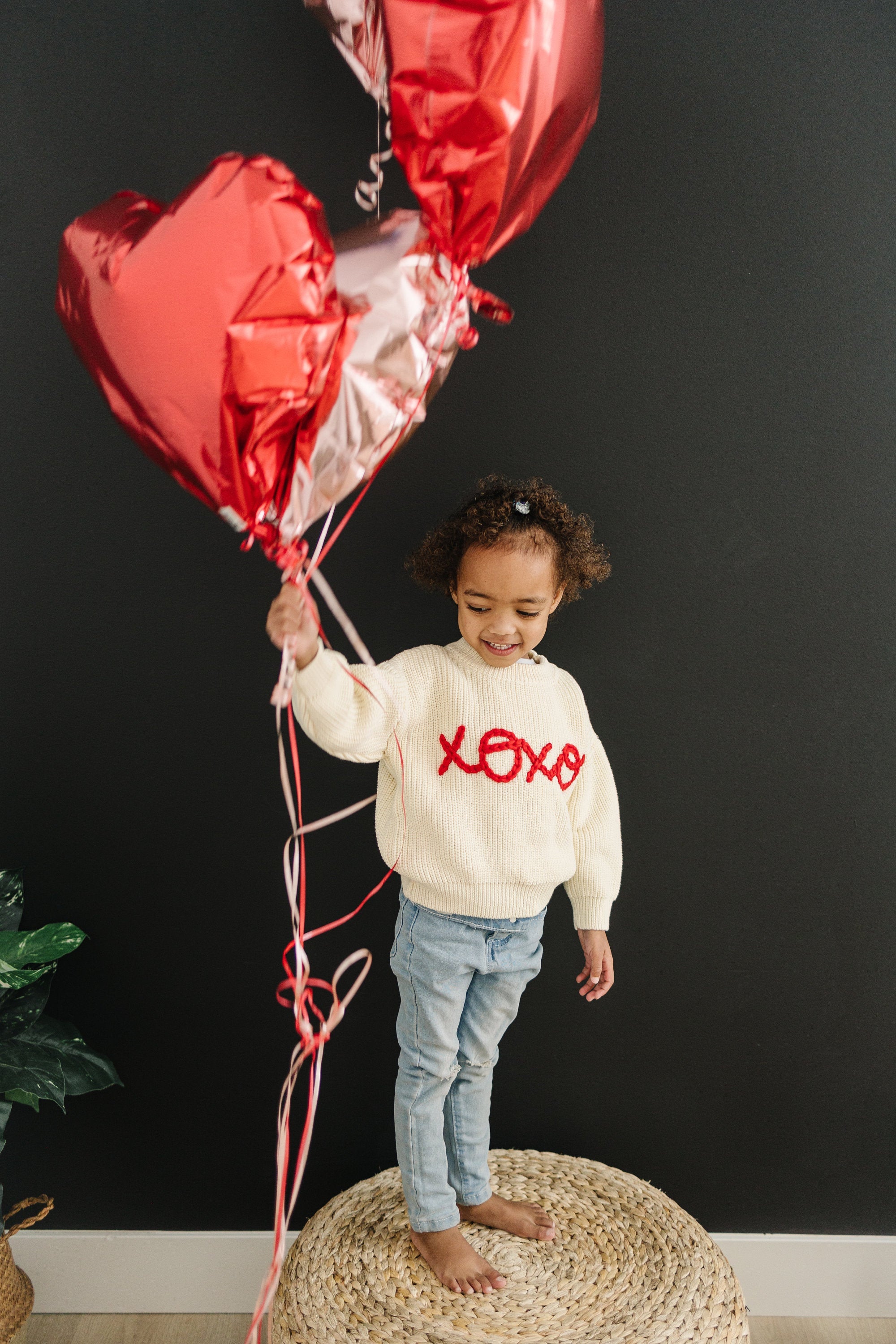 XOXO handbestickter Pullover