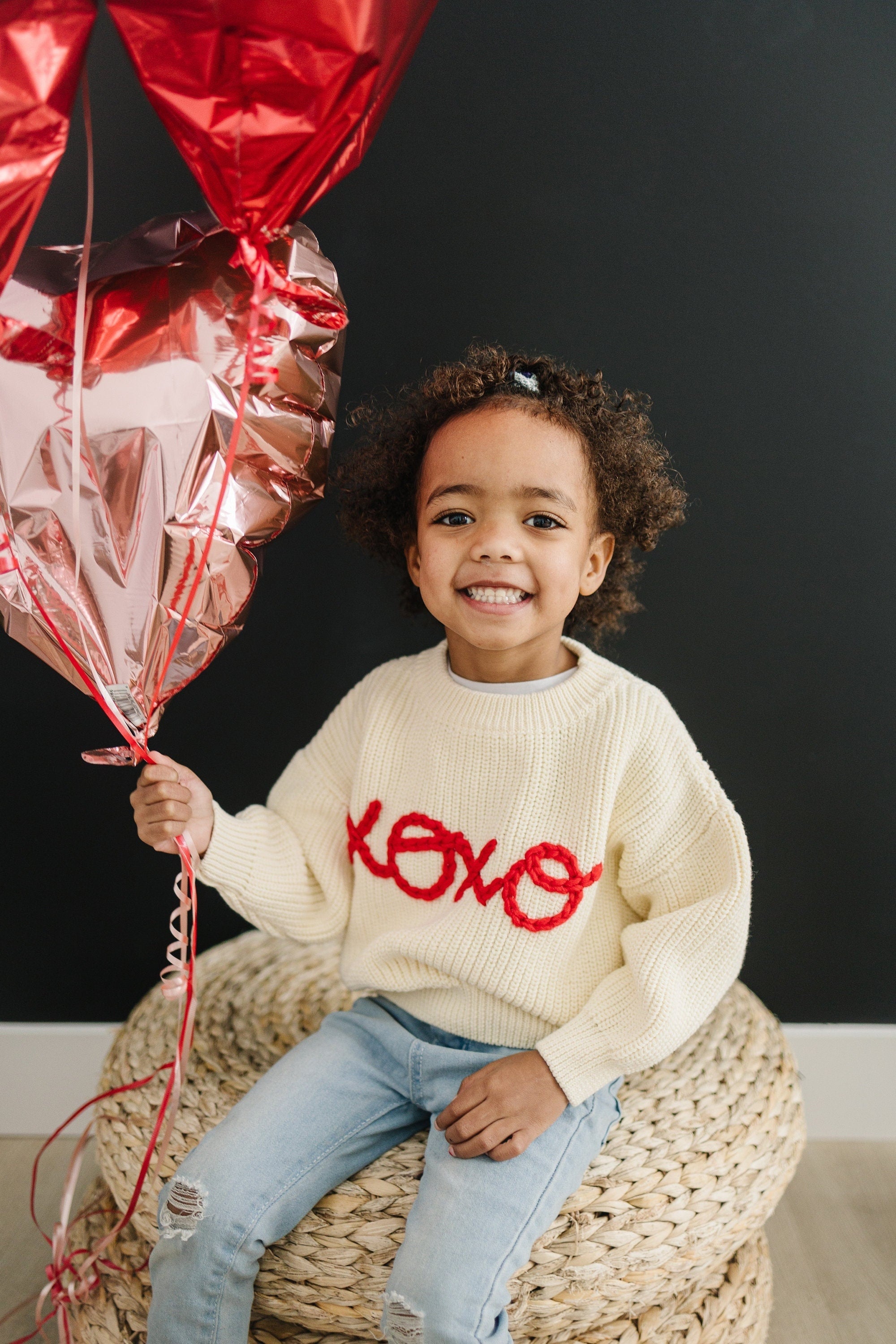 XOXO handbestickter Pullover