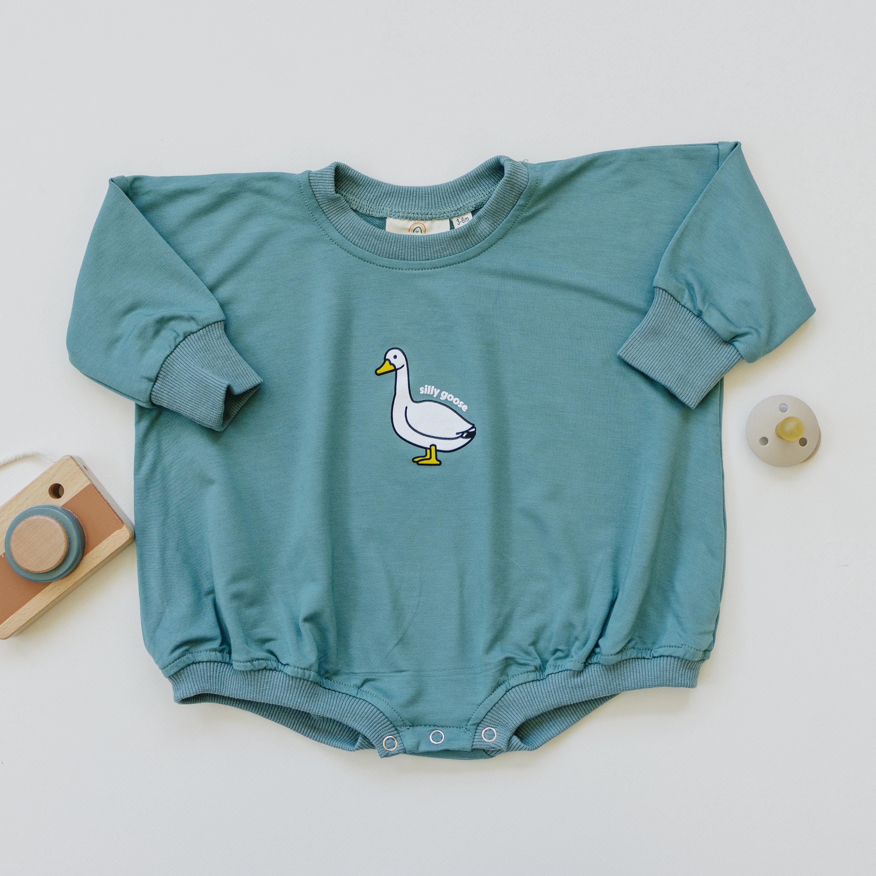 Silly Goose Bambus Strampler für Babys – Petrol oder Blau – Neugeborenes Baby Kleinkind