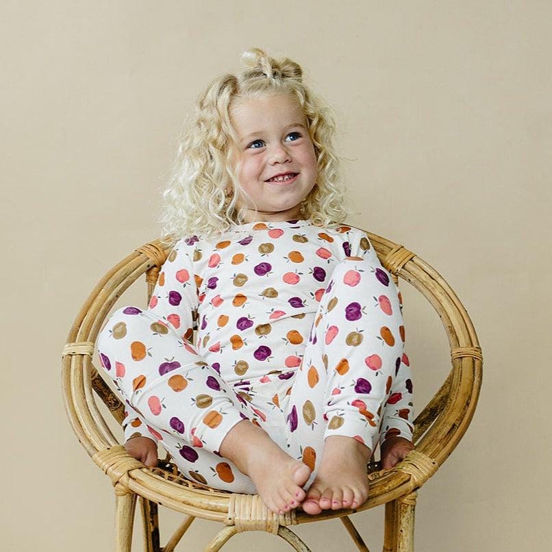Apple of My Eye 2-teiliger Bambus-Pyjama – Herbstmädchen-Schlafanzug