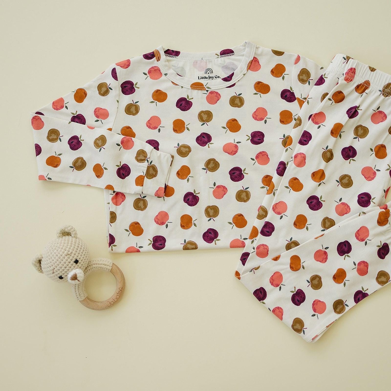 Apple of My Eye 2-teiliger Bambus-Pyjama – Herbstmädchen-Schlafanzug