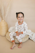 Forest Friends 2-teiliger Pyjama aus Bambus – Herbstliches Wald-Pyjama-Set für Kleinkinder und Kinder
