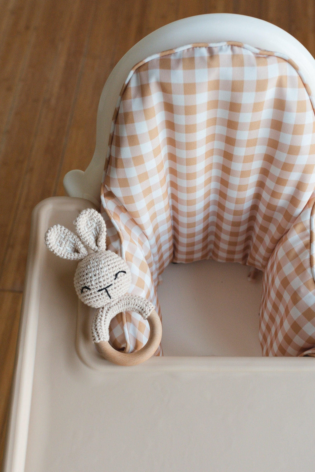 Gelber Gingham IKEA Antilop Kissenbezug