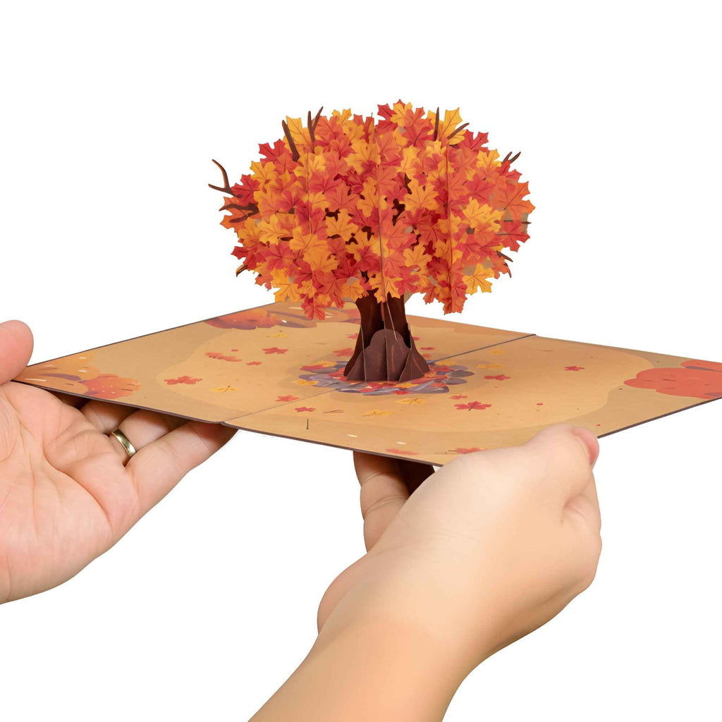 Herbstbaum-Pop-Up-Karte