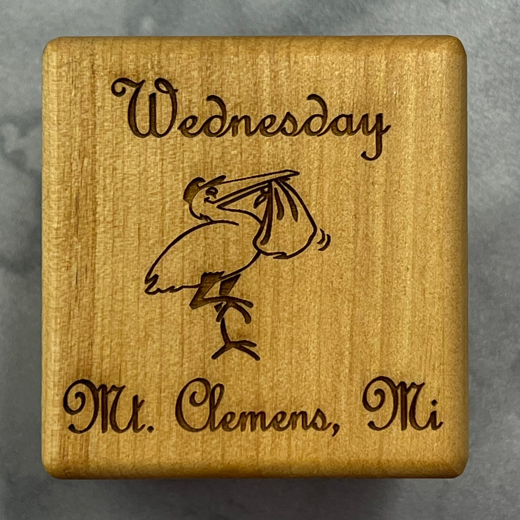 Personalized Keepsake Baby Block – Laser Engraved, Custom Name & Birth Details
