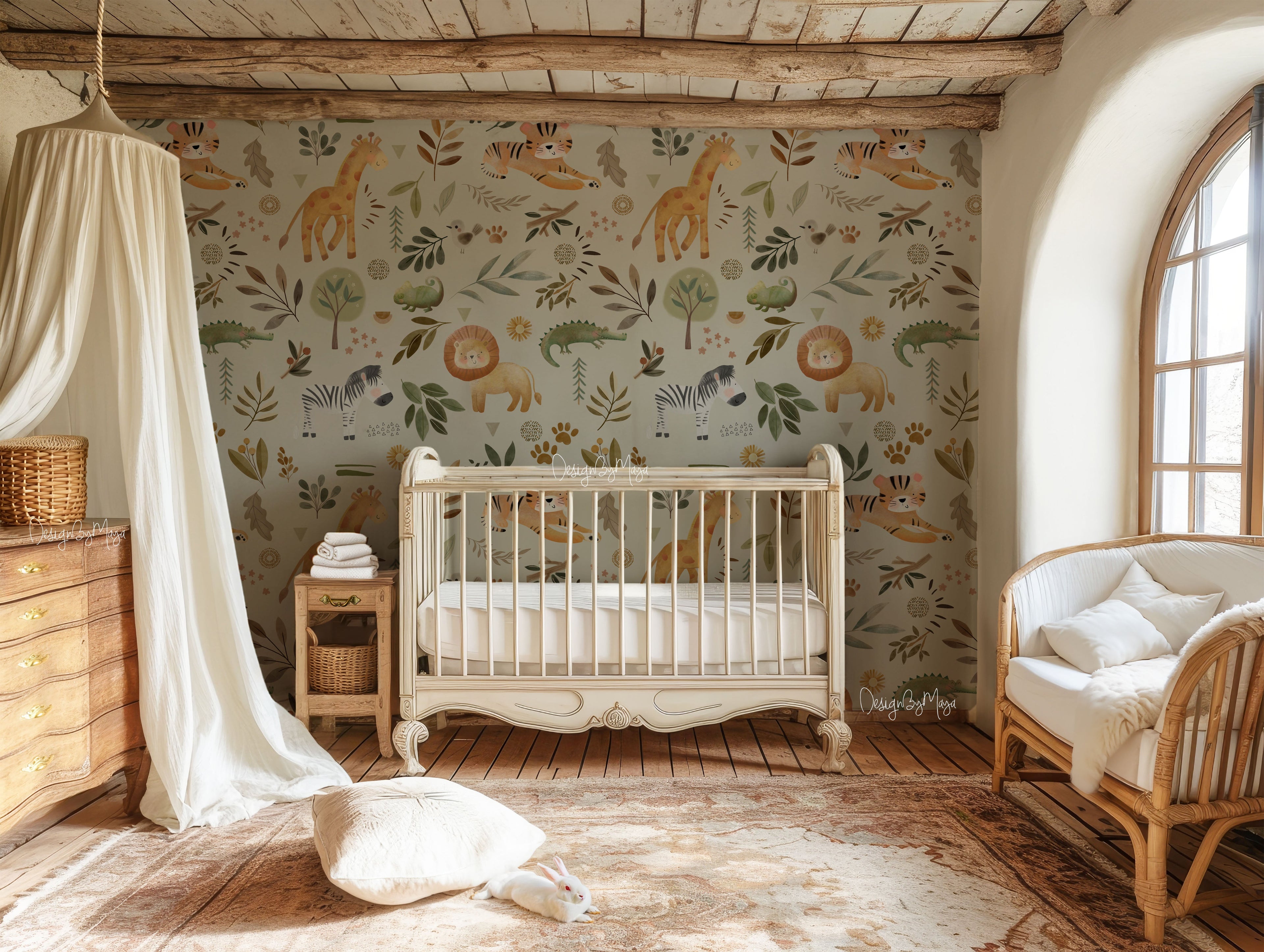Tapete Arktische Tiere - Wanddekoration für Kinderzimmer