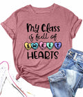 PECHAR Valentinstagslehrerinnen-Shirt Damen Herzen Grafik